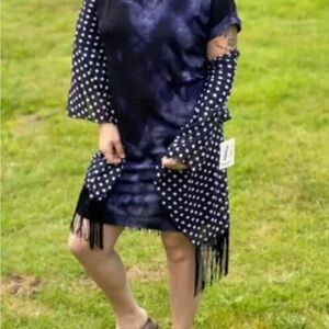 NWT CHELSEA LuLaRoe T-Shirt Dress ~ NAVY BLUE TIE DYE ~ Sizes 3XL